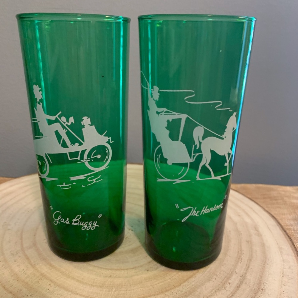 Vintage Anchor Hocking Forest Green Highball Glass